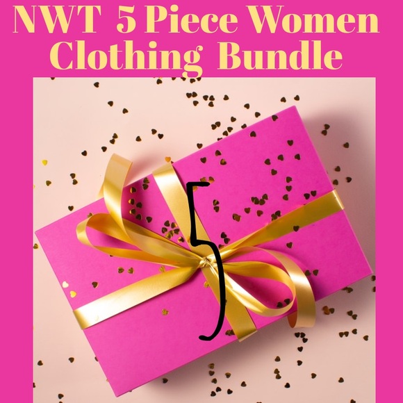Resale Tops - NWT WOMENS CLOTHING 5 PIECE MYSTERY BOX VARIOUS ITEMS & SIZES